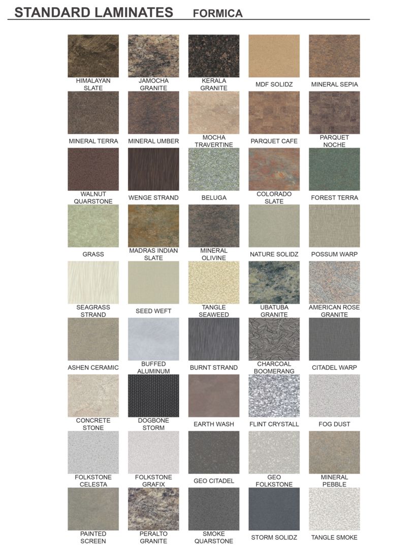 Standard Laminate Finishes